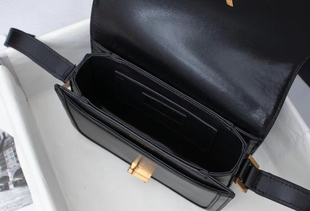 SAINT LAURENT SOLFERINO SMALL SATCHEL IN BOX SAINT LAURENT LEATHER BLACK NOIR 19CM 6343060SX0W1000 - Image 8