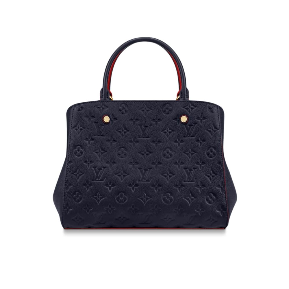 LOUIS VUITTON MONTAIGNE MM MONOGRAM EMPREINTE LEATHER NAVY BLUE 33CM M42746