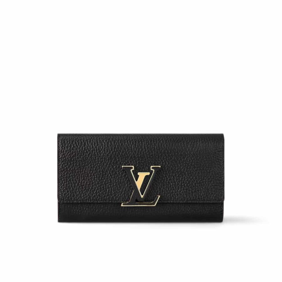 LOUIS VUITTON CAPUCINES WALLET BLACK M61248