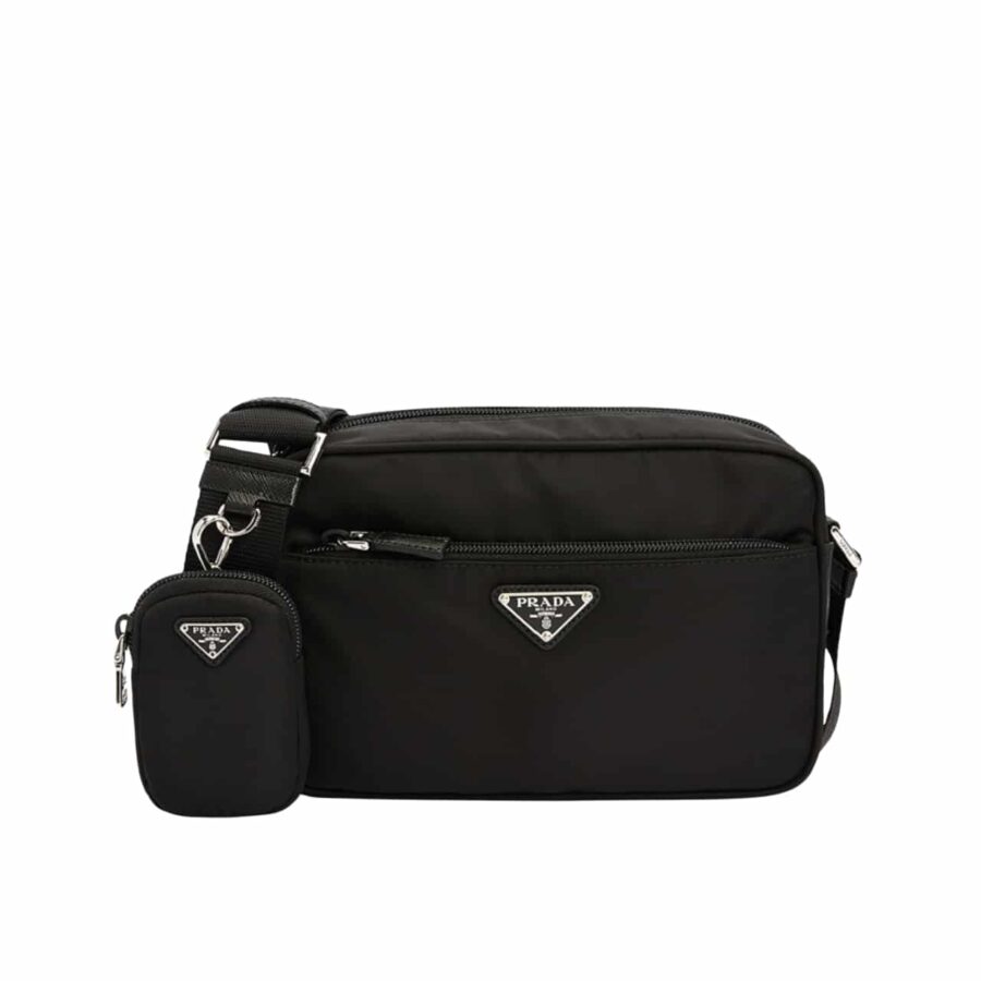 PRADA RE-NYLON SHOULDER BAG BLACK 1BC167RV44F0002VB1M