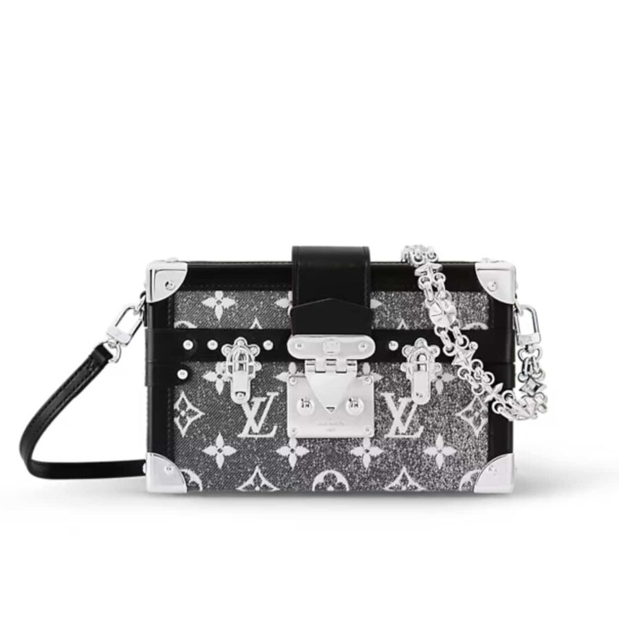 LOUIS VUITTON PETITE MALLE BLACK AND GREY 19CM M21462
