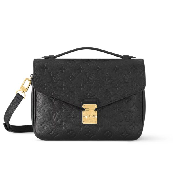 LOUIS VUITTON POCHETTE MÉTIS MONOGRAM EMPREINTE BLACK 25CM M41487