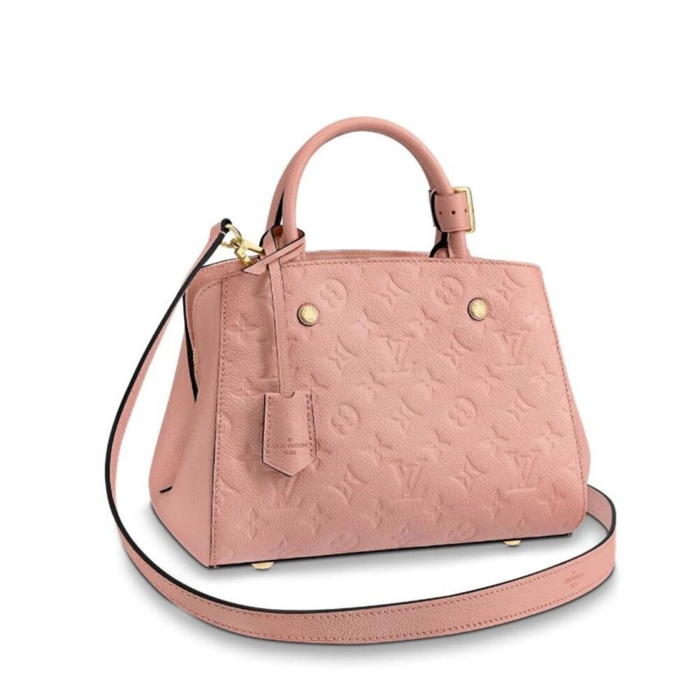 LOUIS VUITTON MONTAIGNE BB MONOGRAM EMPREINTE LEATHER PINK 29CM M44123