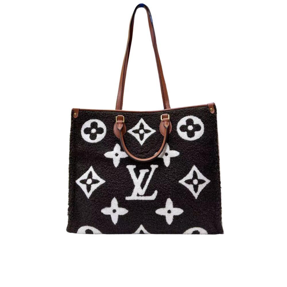 LOUIS VUITTON ONTHEGO MONOGRAM TEDDY FLEECE BLACK 41CM M55420