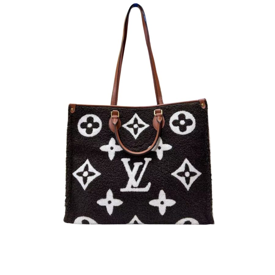 LOUIS VUITTON ONTHEGO MONOGRAM TEDDY FLEECE BLACK 41CM M55420