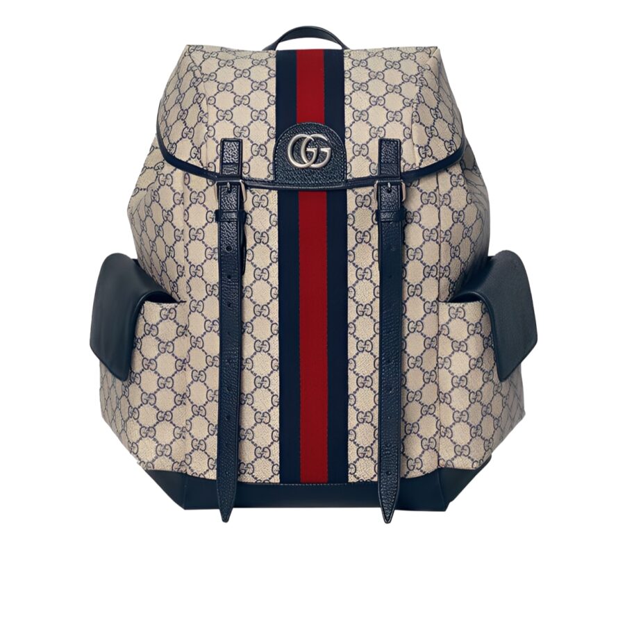 GUCCI OPHIDIA GG MEDIUM BACKPACK BLUE 40CM 598140 HUHAN 4079