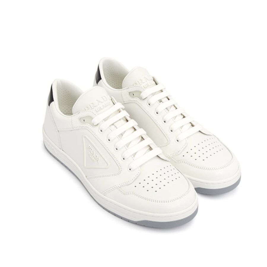 PRADA DISTRICT LEATHER SNEAKERS WHITE 1E790M 3LJ6 F097W F 030