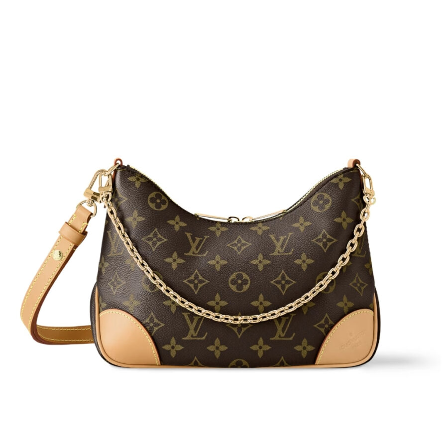Louis Vuitton Boulogne PM Monogram Canvas Shoulder Bag Natural 29cm M45832