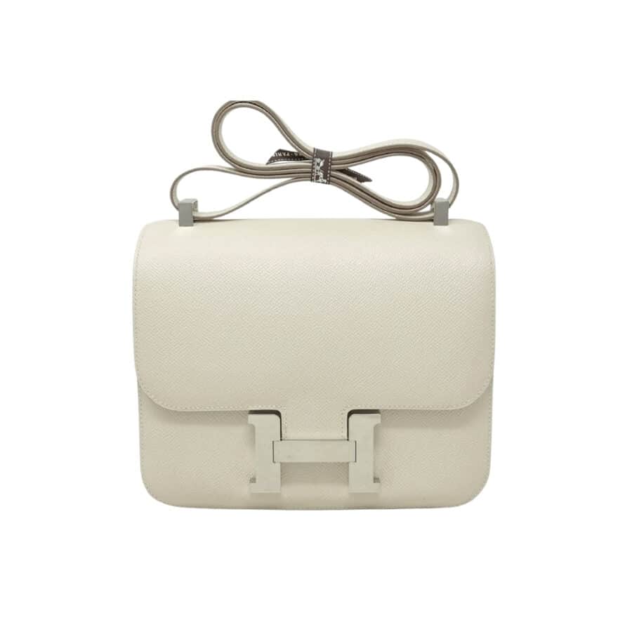 Hermes Constance Swift Silver Hardware Cream 18Cm