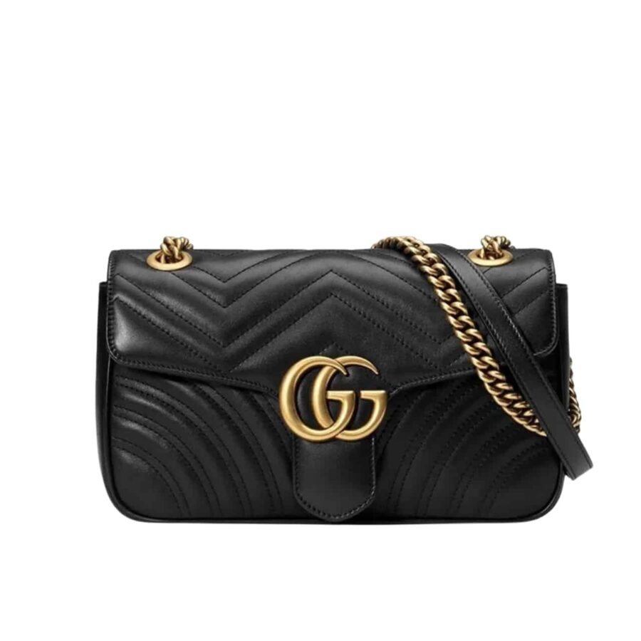 GUCCI MARMONT MEDIUM MATELASSÉ SHOULDER BAG 26CM 443496 DTDIT 1000