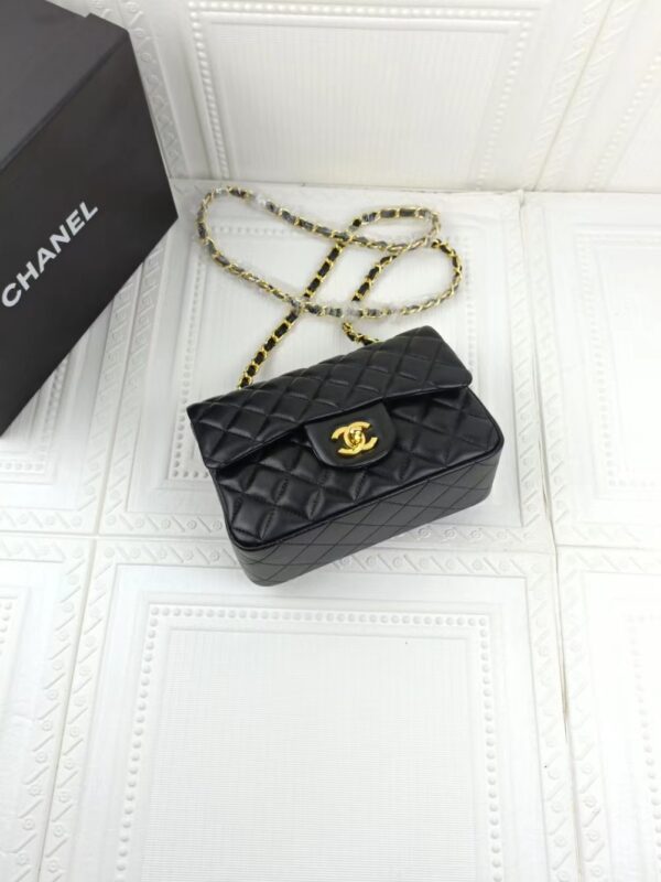 CHANEL CLASSIC FLAP CAVIAR BLACK CROSSBODY BAG 20CM - Image 8