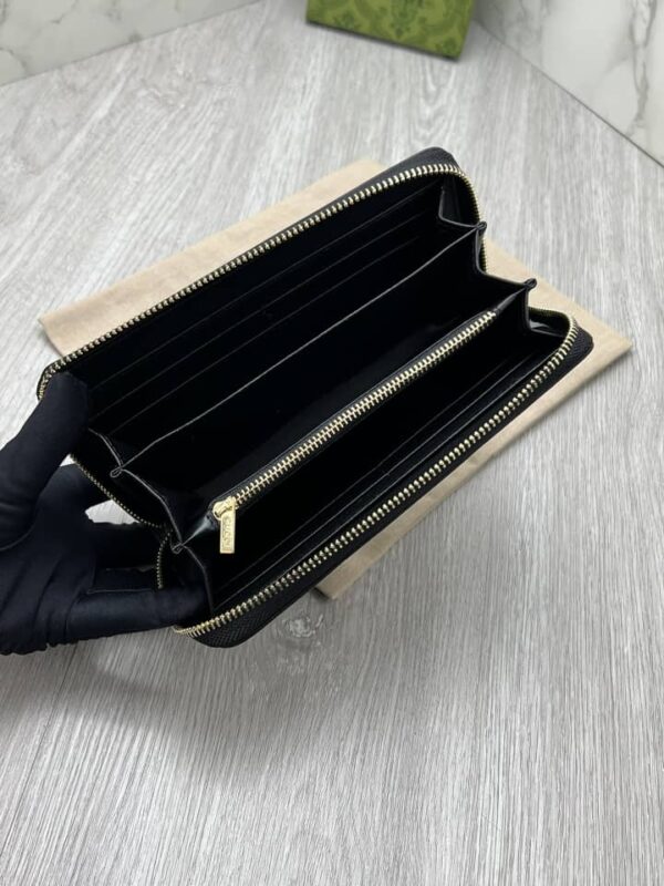GUCCI GG SIGNATURE ZIP WALLET BLACK 19CM 625558 1W3AN 1000 - Image 8