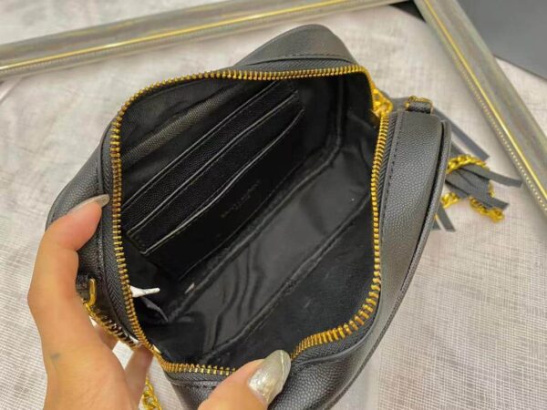 SAINT LAURENT LOU CAMERA BAG IN QUILTED LEATHER GOLD HARDWARE BLACK 18CM - Image 10
