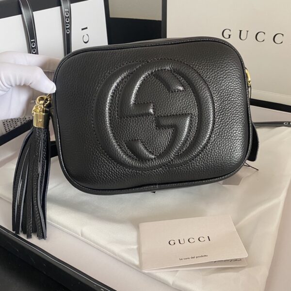 GUCCI SOHO SMALL LEATHER DISCO BAG BLACK 308364 A7M0G 1000 - Image 3