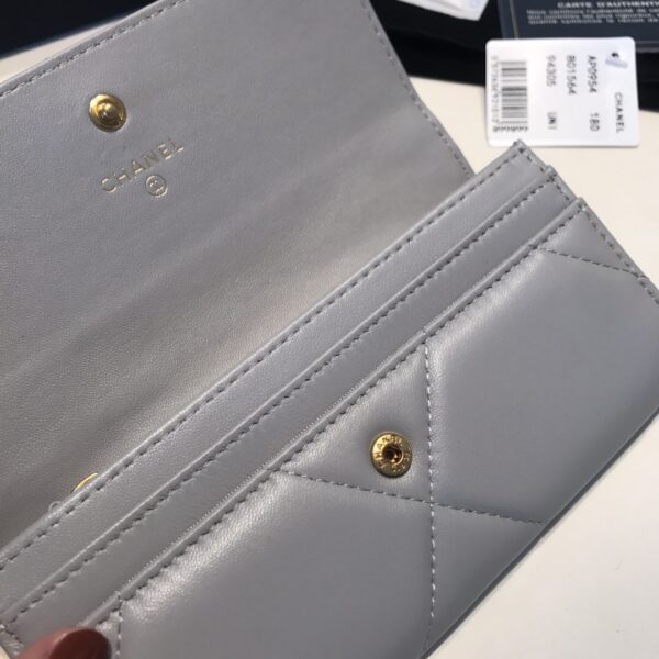 CHANEL 19 LONG FLAP WALLET GREY AP0955 - Image 2