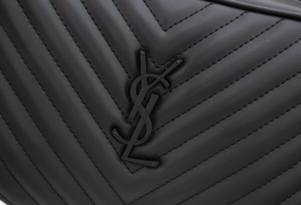 SAINT LAURENT LOU CAMERA BAG IN QUILTED BLACK NOIR LEATHER 23CM 612544DV7081000 - Image 2