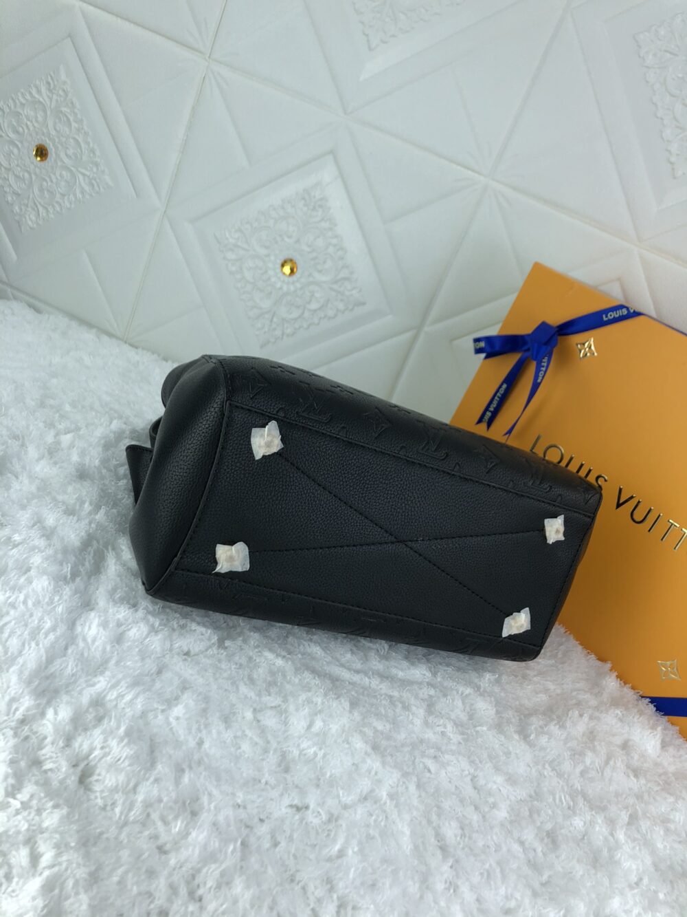 LOUIS VUITTON MONTAIGNE MM MONOGRAM EMPREINTE LEATHER BLACK 33CM M41048 - Image 7