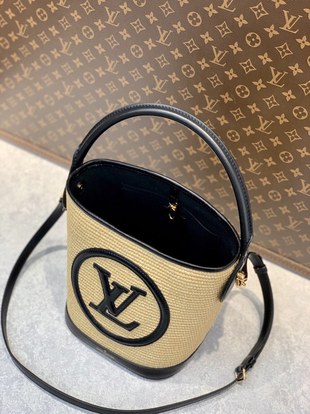 LOUIS VUITTON PETIT BUCKET BLACK 24CM M59961 - Image 7
