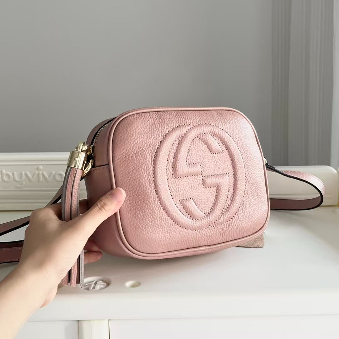 Gucci Soho Small Disco Bag Pink Leather 21Cm 308364 A7M0G 2754 - Image 3