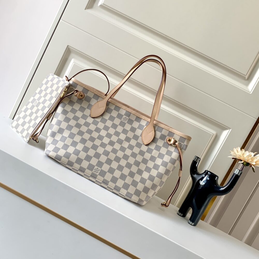 LOUIS VUITTON NEVERFULL MM DAMIER AZUR CANVAS BEIGE 29CM N40604 - Image 2