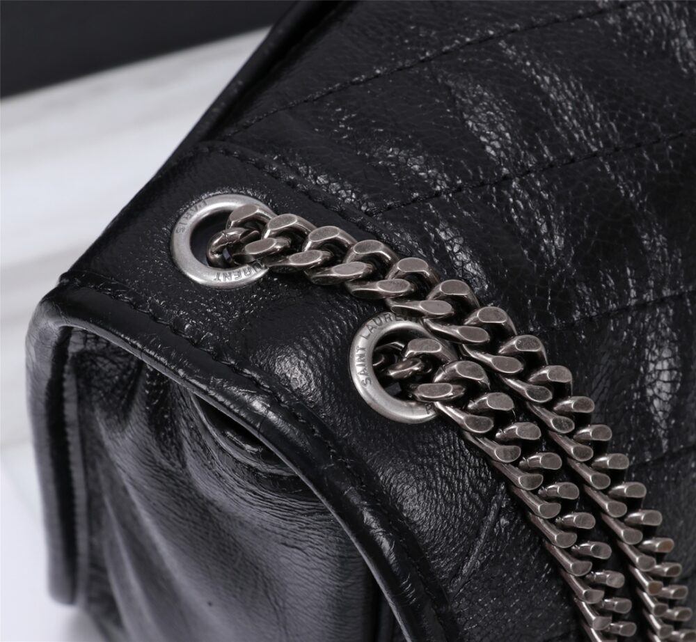 SAINT LAURENT NIKI BABY IN VINTAGE LEATHER BLACK 21CM 6331600EN041000 - Image 9