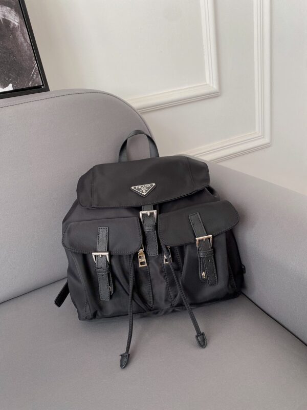 PRADA RE-NYLON MEDIUM BACKPACK BLACK 1BZ677RV44F0002VOOO - Image 9