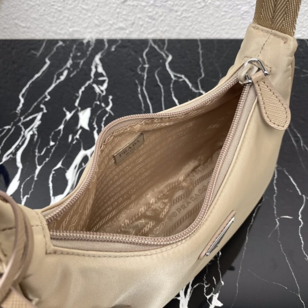 PRADA RE NYLON RE EDITION 2000 MINI BAG NUDE 23CM 1NE515 RDH0 F0F24 - Image 8