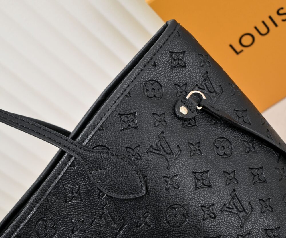 LOUIS VUITTON NEVERFULL MM MONOGRAM EMPREINTE LEATHER BLACK 31CM - Image 5