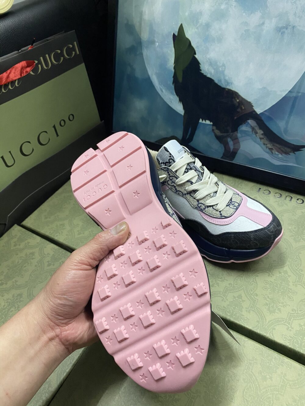 GUCCI WOMEN'S GG RHYTON SNEAKER 692902 UIQ30 1061 - Image 4