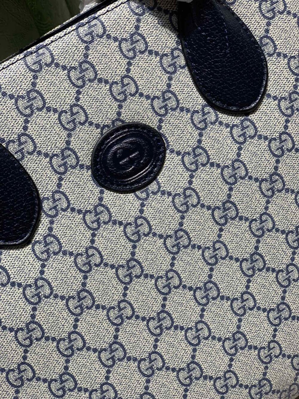 GUCCI TOTE BAG WITH INTERLOCKING G BEIGE AND BLUE 31CM 659983 K9GSN 4075 - Image 7