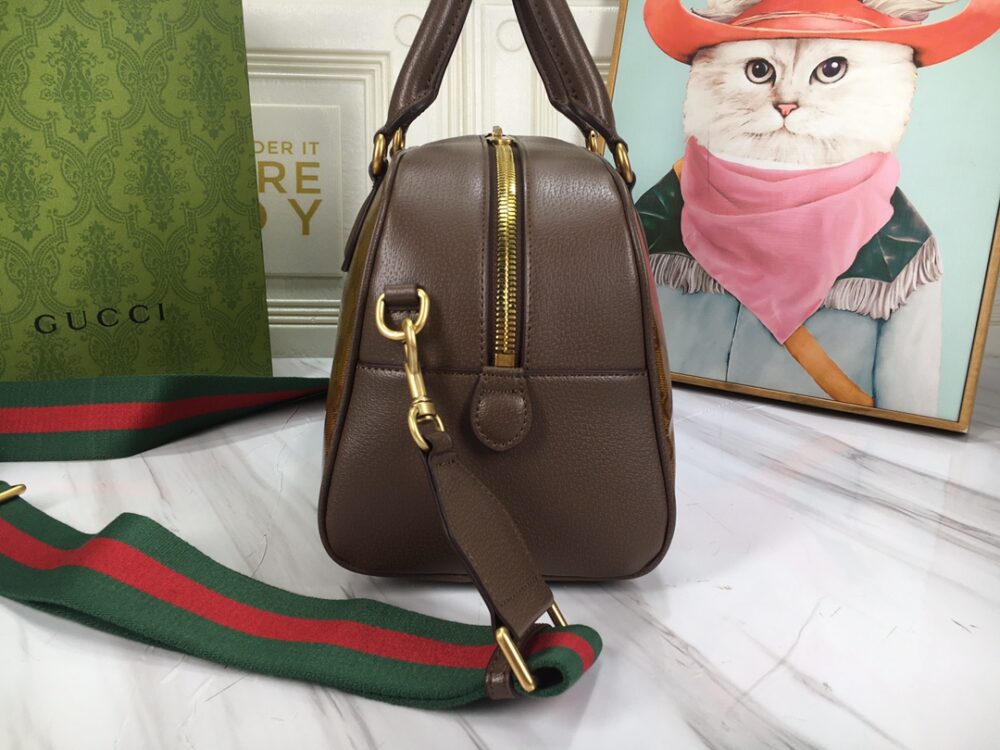 GUCCI x ADIDAS MINI DUFFLE BAG BROWN 31.5CM 702397 UVSFT 7268 - Image 6
