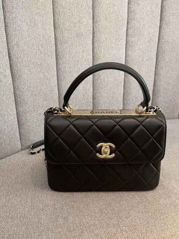 CHANEL CC TRENDY BAG BLACK 25CM - Image 8