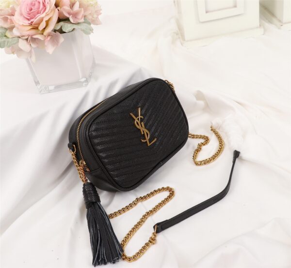 SAINT LAURENT LOU CAMERA BAG IN QUILTED LEATHER GOLD HARDWARE BLACK 18CM - Image 8