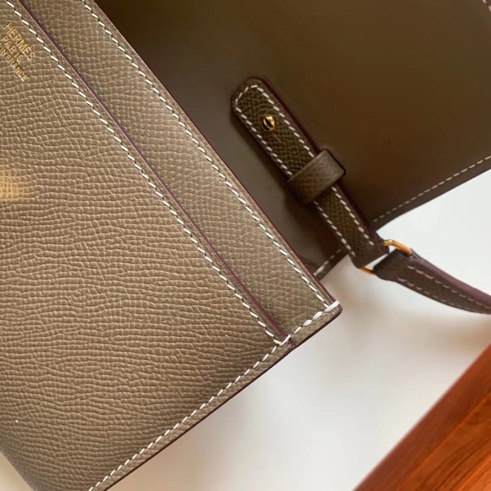 HERMES CONSTANCE LONG TO GO WALLET GRAY 20CM H080125CK18 - Image 5