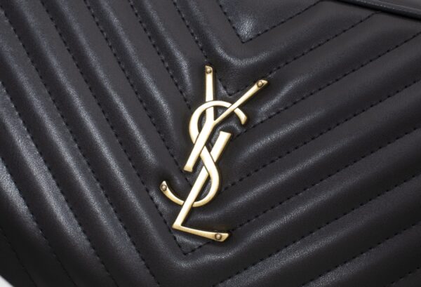 SAINT LAURENT LOU CAMERA BAG IN QUILTED BLACK GOLD LEATHER 23CM 612544DV7071000 - Image 3