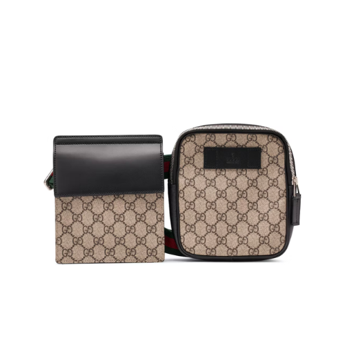 GUCCI GG SUPREME WEB BELT BAG BEIGE 33CM