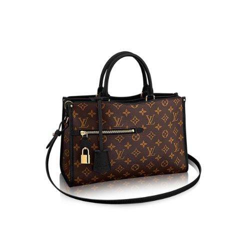 LOUIS VUITTON POPINCOURT MM TOTE BAG MONOGRAM CANVAS BLACK M43435