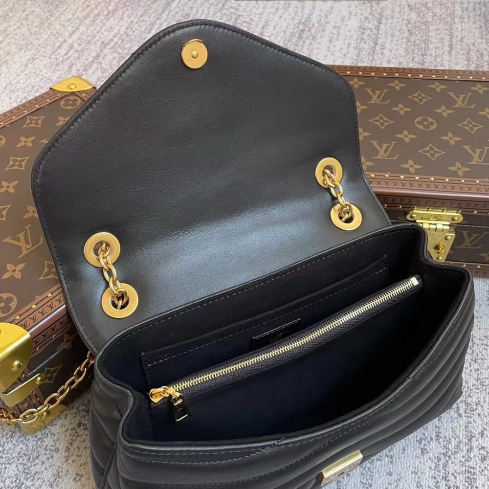 LOUIS VUITTON NEW WAVE CHAIN BAG MM BLACK 24CM M58552 - Image 8