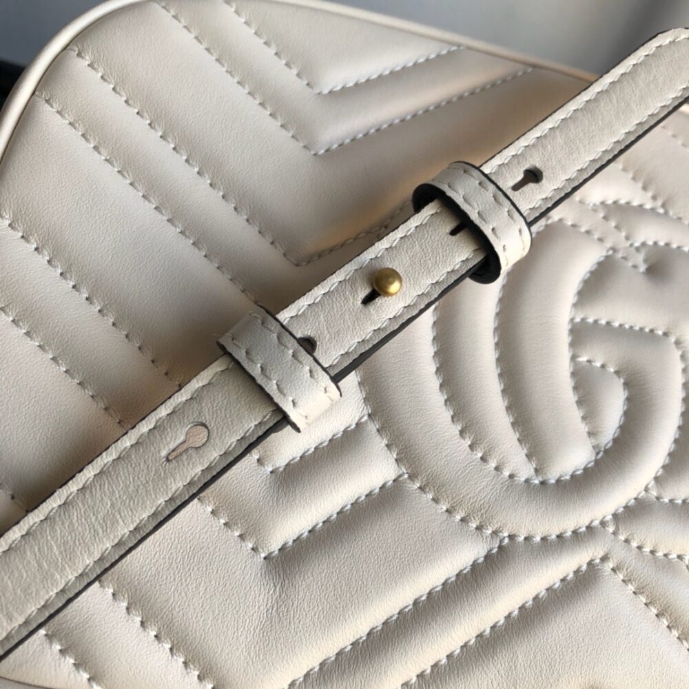 GUCCI GG MARMONT SMALL CAMERA BAG WHITE 24CM 447632 DTD1T 9022 - Image 6
