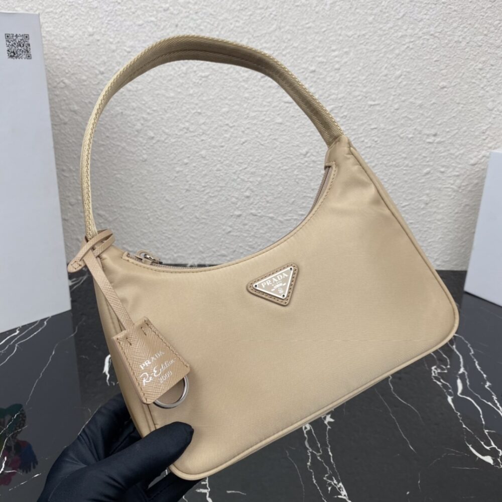 PRADA RE NYLON RE EDITION 2000 MINI BAG NUDE 23CM 1NE515 RDH0 F0F24 - Image 2