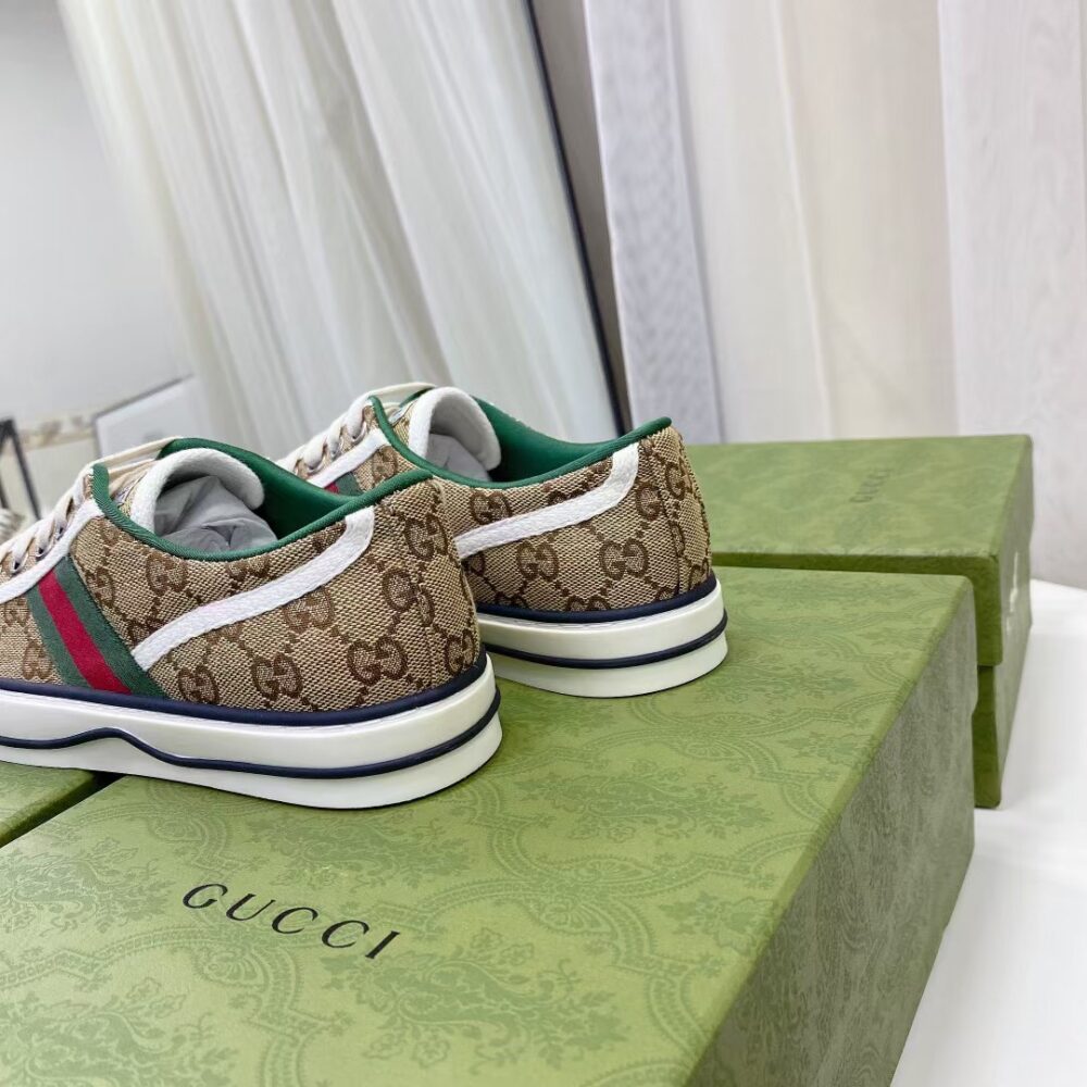 GUCCI TENNIS 1977 SNEAKER BEIGE ABONY 606111 HVK20 9766 - Image 10
