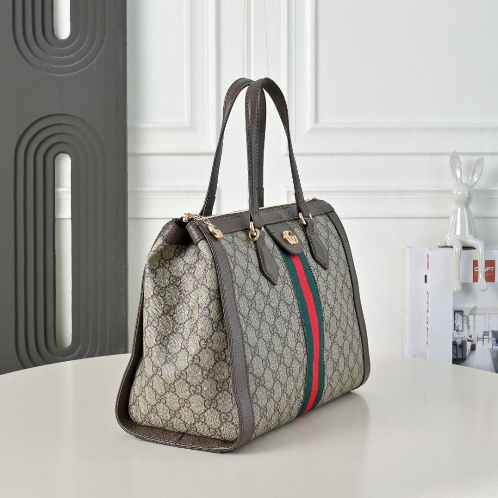 Gucci Ophidia Medium Tote Bag Beige Ebony 33Cm 524537 K05NB 8745 - Image 3