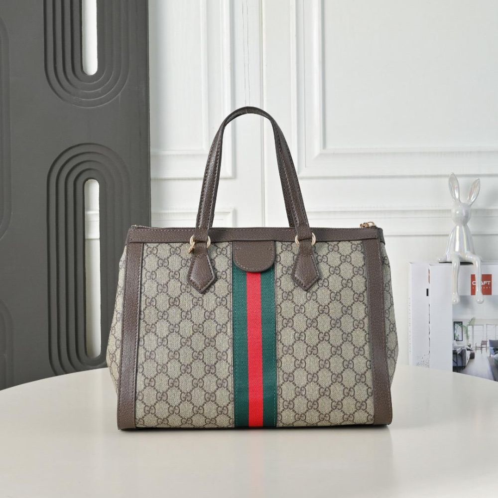 Gucci Ophidia Medium Tote Bag Beige Ebony 33Cm 524537 K05NB 8745 - Image 4