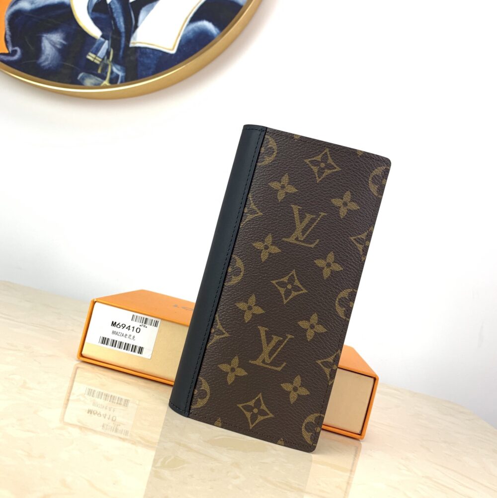 LOUIS VUITTON BRAZZA WALLET MONOGRAM MACASSAR BROWN 19CM M69410 - Image 2