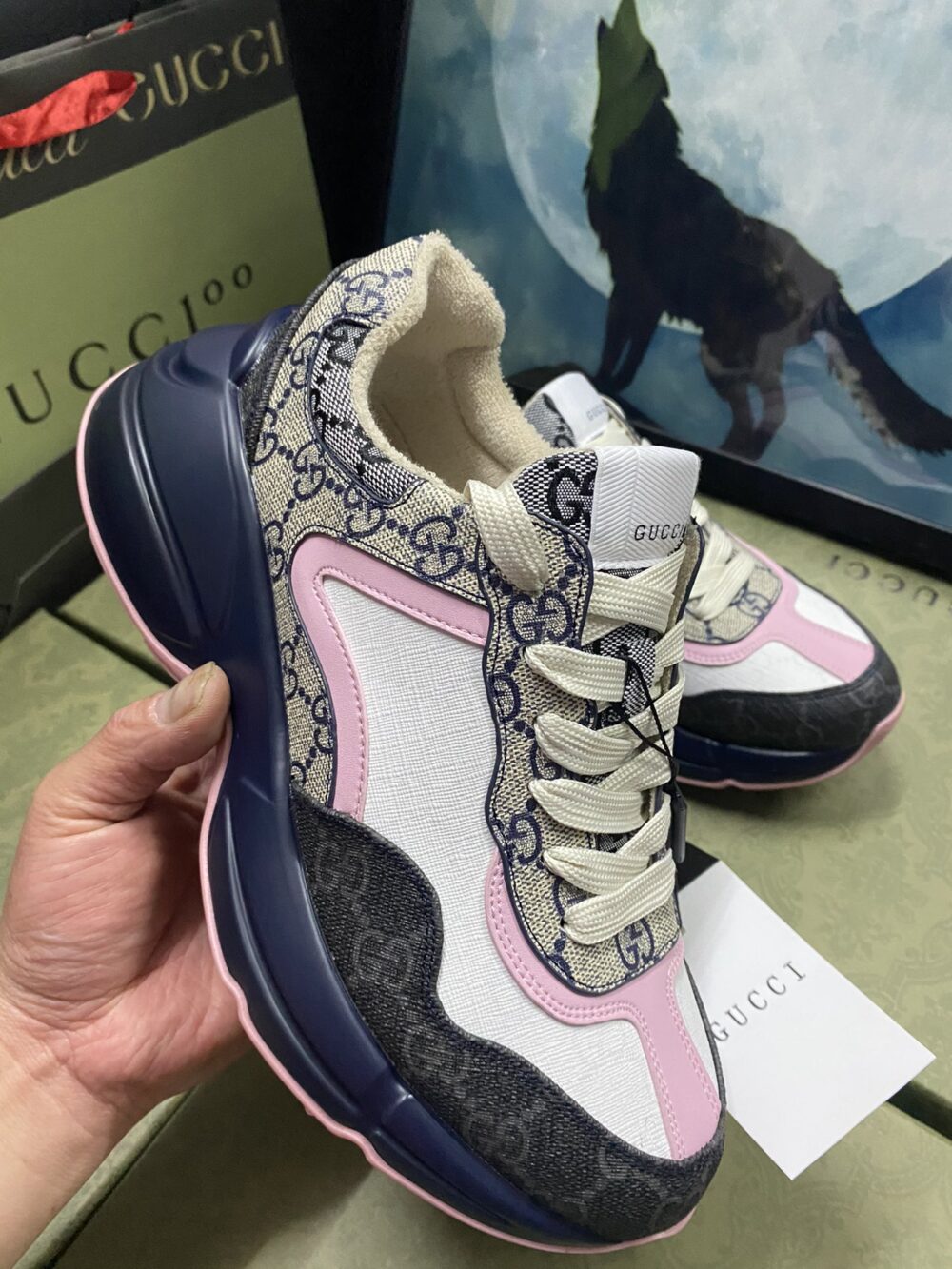 GUCCI WOMEN'S GG RHYTON SNEAKER 692902 UIQ30 1061 - Image 2