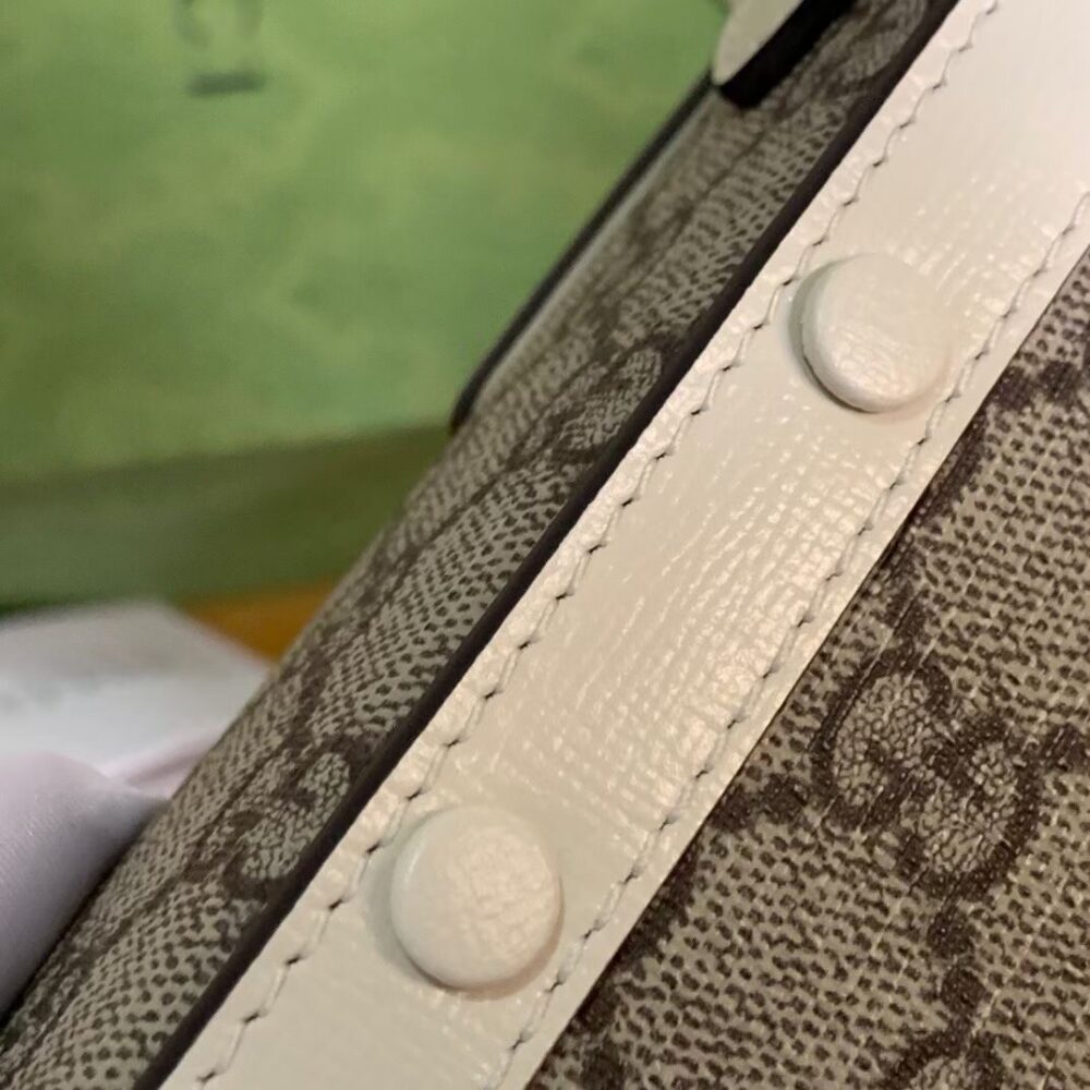 GUCCI HORSEBIT 1955 MINI BAG BEIGE EBONY WHITE 17CM 625615 92TCG 9761 - Image 7