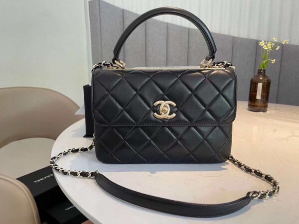 CHANEL CC TRENDY BAG BLACK 25CM - Image 2