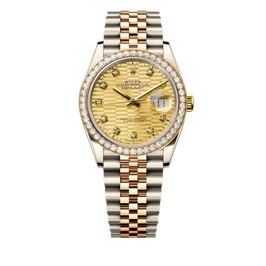 Rolex Datejust 36 Oyster Perpetual Oystersteel Yellow Gold And Diamond Dial 36mm 126283