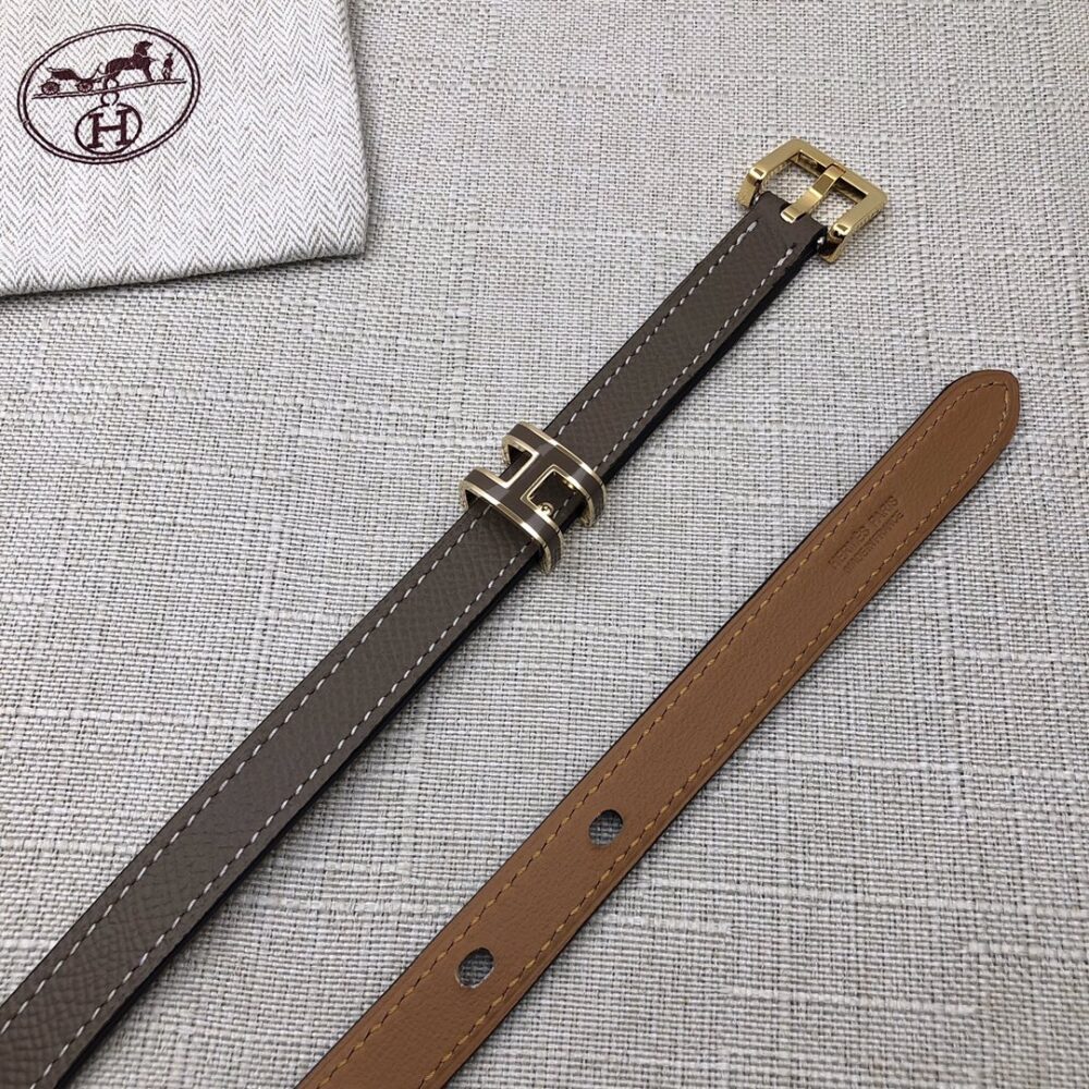 HERMES LEATHER  BELTS POP H GREY 15MM - Image 5