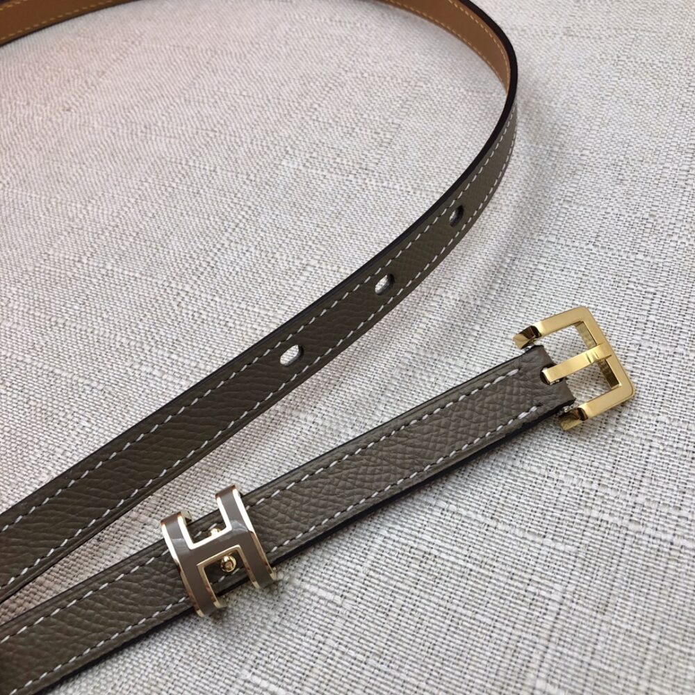 HERMES LEATHER  BELTS POP H GREY 15MM - Image 6